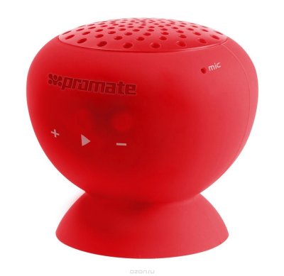 Promate Globo, Red Bluetooth-