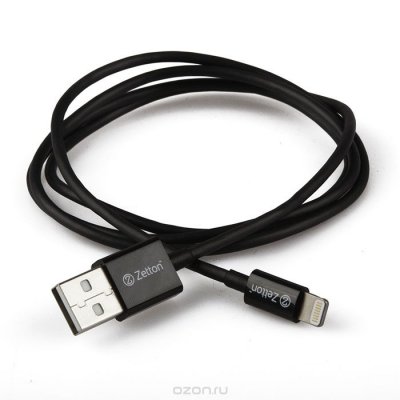 Zetton Mfi USB  Apple 8 pin, Black (ZTUSBMFI1A8)