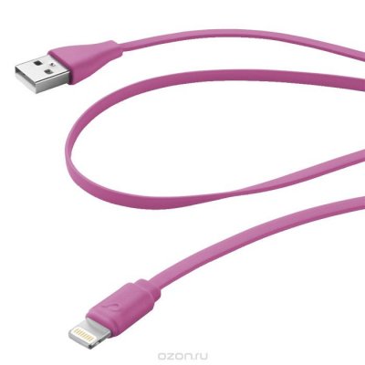 Cellular Line USB Data Cable Color -  iPhone/iPad/iPod, Pink (20609)