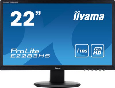  Iiyama 21.5" ProLite E2283HS-B3  TN+film LED 1ms 169 HDMI M, M  10001 250cd 170