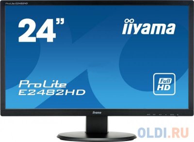  24" iiYama Pro Lite E2482HD-B1  TFT-TN 1920x1080 250 cd/m^2 5 ms DVI VGA