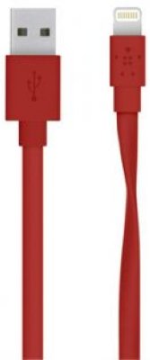  Belkin Mixit Flat Lightning to USB, Red F8J148bt04-RED