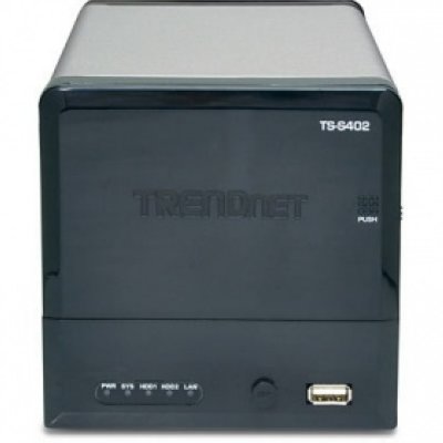   TRENDnet TS-S402 2-Bay SATA NetworkStorage Enclosure(2x3.5"HDD SATA,RAID 0/1,FTP/