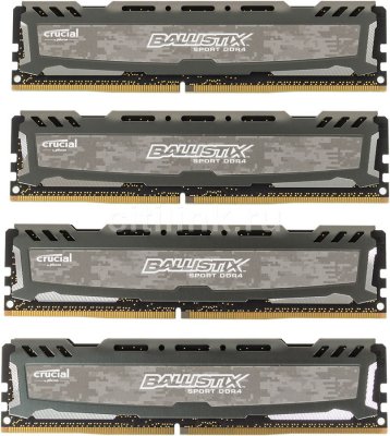  DDR4 4x4Gb 2400MHz Crucial BLS4C4G4D240FSB RTL PC4-19200 CL16 DIMM 288-pin 1.2  kit