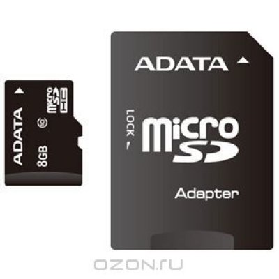   microSD 8GB A-DATA microSDHC/UHS-I Class 10/ClassU1 (40 / ) Class 10 (SD 