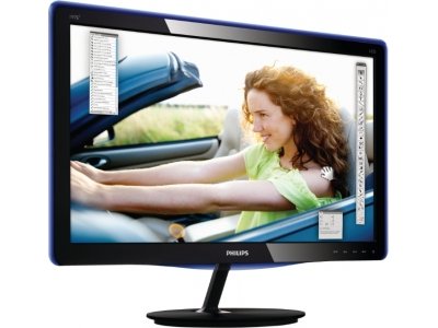  18.5" Philips 197E3LSU/01 Glossy-Black TN LED 5ms 16:9 DVI 20M:1 250cd