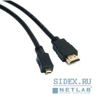  microHDMI D (M) - HDMI A (M), V1.4, 1.8 , GOLD (Dialog HC-A0518B)