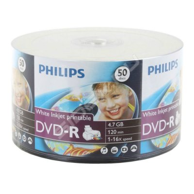  DVD-R Philips 4.7Gb 16x Bulk Printable (50 ) (DM4I6U50F/97)