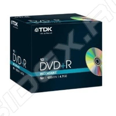  DVD+R TDK 4.7Gb 16x Jewel Case (10 ) (t19389)