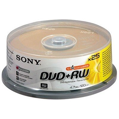  DVD+RW Sony 4.7Gb 4x Cake Box (25 ) (25DPW120ASP)