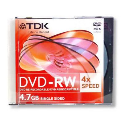  DVD-RW TDK 4.7Gb 4x Slim Case (10 ) (t19527)