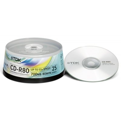  TDK CD-R 700Mb 52x Cake Box (25 )