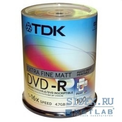  DVD-R TDK, 4.7Gb 16 , 100 , Photo Print, Cake Box