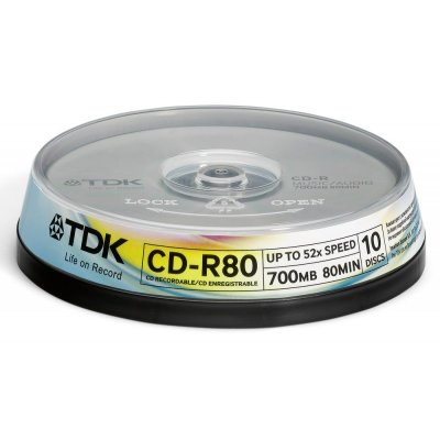  TDK CD-R 700Mb 52x Cake Box (10 )