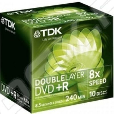  TDK DVD+R DL 8.5Gb 8x Jewel Case (10 ) (t19544) (DVD+RDL010C/TDK)