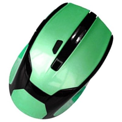  DeTech DE-7032W Wireless 6D Optical Mouse Black-Green USB