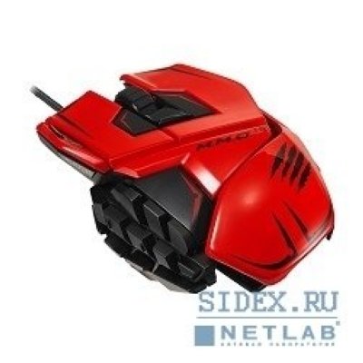  Mad Catz M.M.O.TE Laser Gaming Mouse Red 8200dpi (RTL) USB R20-MCB437140013