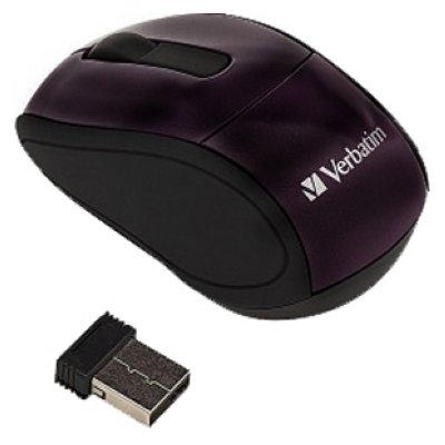  Verbatim Wireless Mini Travel Mouse Black USB