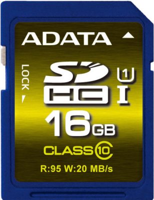 A-Data ASDH16GUI1CL10-R   16GB Secure Digital Card SDHC Class 10 UHS-I