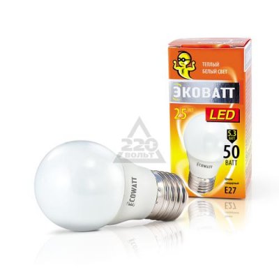   ECOWATT P45 230  5.3(50)W 2700K E27