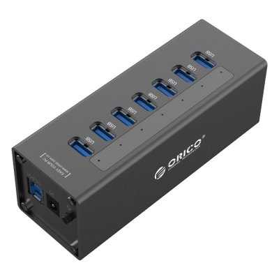  USB Orico A3H7-BK USB 7-Ports Black