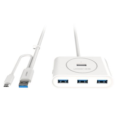  USB Ugreen USB 2.0-4 Ports 0.8m White UG-20284