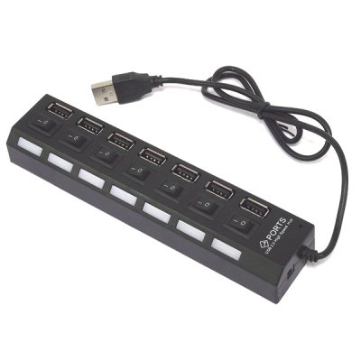  USB A7-Ports 93683 Black