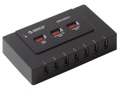  USB Orico HF7U-3P-BK 10-Ports Black