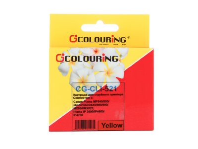   Colouring CG-CLI-521Y Yellow  Canon IP3600/IP4600/MP540/MP550/MP620/MP630/MP9