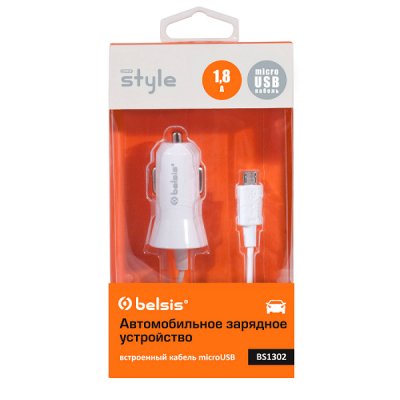   Belsis USB+MicroUSB 1800 mA White BS1302