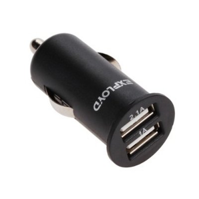   Exployd 2xMini USB 3.1A / 2.1A + 1A Black EX-Z-00015