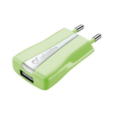   Cellular Line USB 1000mA ACHUSBCOMPACTCG Green