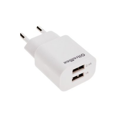   OltraMax 2xUSB 3.4A / 2.4A + 1A White OM-Z-00010