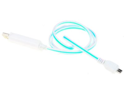   Solomon LED microUSB 80cm White-Blue