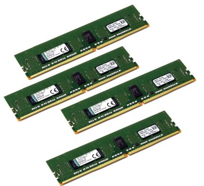   Kingston PC4-17000 DIMM DDR4 2133MHz CL15 - 16Gb (4x4Gb) KVR21R15S8K4/16