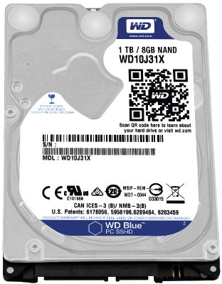   Western Digital Caviar Blue 2.5" 1Tb SATA III, 64 Mb, SSHD WD10J31X