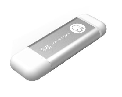   USB Flash Drive 16Gb - ADAM iKlips for iPhone / iPad USB Silver ADRAD16GIKLSL