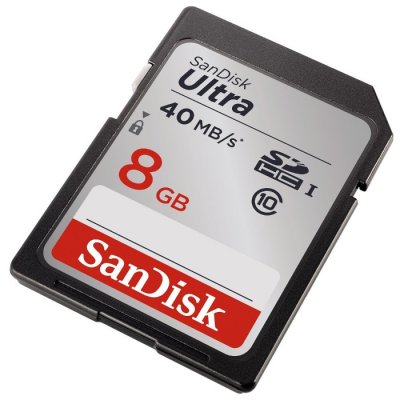   8Gb - SanDisk Ultra - Secure Digital HC Class 10 40MB/s UHS-I SDSDUN-008G-G46