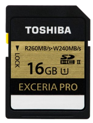   16Gb - Toshiba Exceria Pro UHS-II Class 10 - Secure Digital SD-XPRO16UHS2