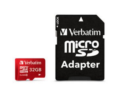   32Gb - Verbatim - Micro Secure Digital HC Class 10 44044 Red    SD