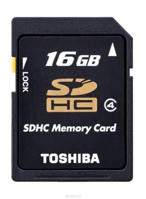   Micro SDHC 16Gb Class 10 Toshiba THN-M301R0160EA +  SD