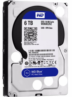   Western Digital Caviar Blue 3.5" 6.0Tb SATA III, 64 Mb, 5400rpm WD60EZRZ