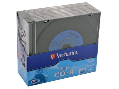  CD-R 700Mb 52x Slim Tray (1 ) Vinyl Super Azo Verbatim 43426