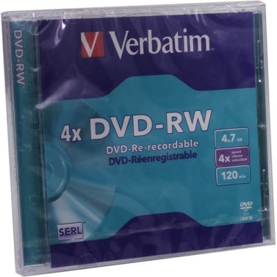  DVD-RW Verbatim 4x 4.7Gb Jewel 1  43285/43284