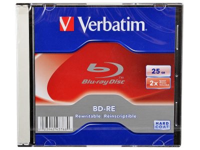  BluRay Verbatim BD-RE 25Gb 2x SlimCase 1  43768