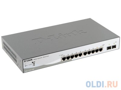  D-LINK DGS-1210-10P  8  10/100/1000Mbps PoE 2x combo GbLAN/SFP