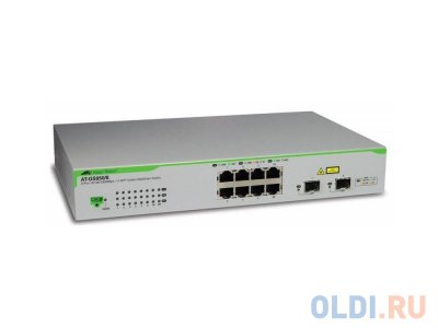  Allied Telesyn AT-GS950/8 8-port 10/100/1000TX WebSmart switch with 2 SFP bays