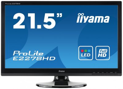  21.5" Iiyama E2278HD-GB1 ProLite 1920x1080   5ms   D-SUB + DVI-D   Black