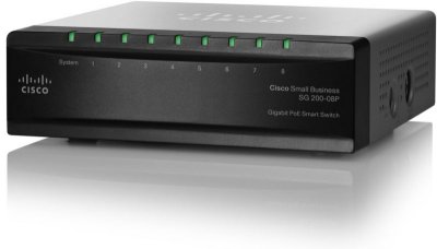 Cisco SB SLM2008PT-EU  PoE SG200-08P, 8x10/100/1000, WebView, 4x POE 32 