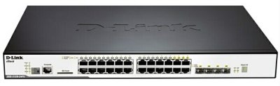 D-link DGS-3120-24PC  PoE 20xUTP Gigabit, 4xCombo UTP/SFP Gigabit   PoE, L2, 19